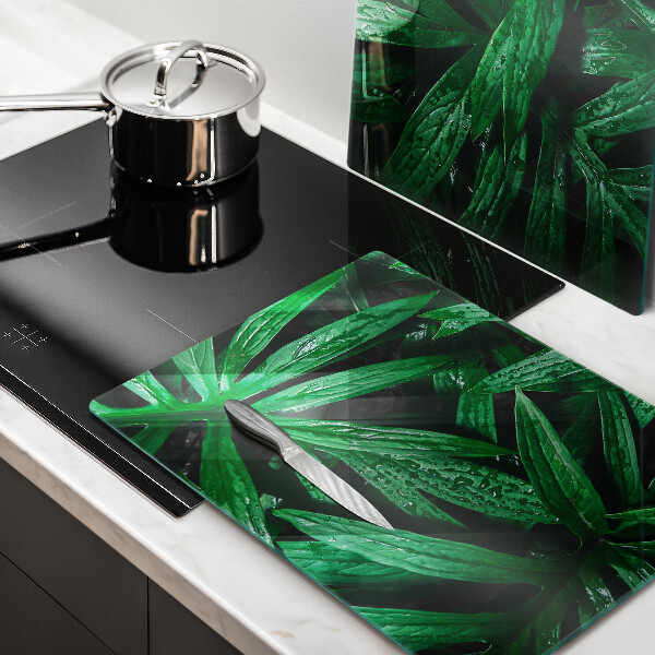 Induction hob cover Plants leaves