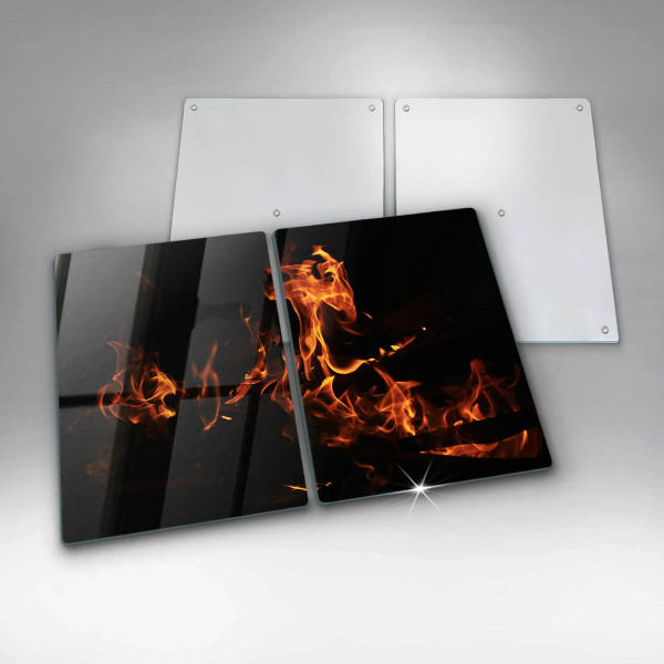 Induction hob cover Fire flame