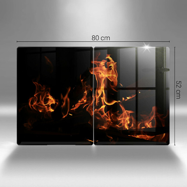 Induction hob cover Fire flame