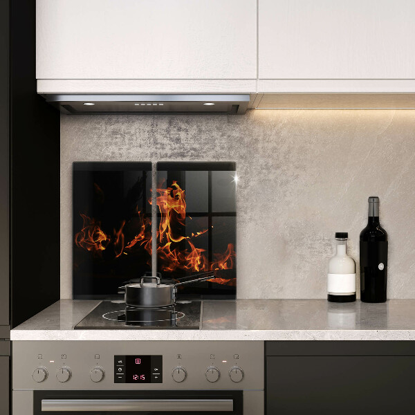 Induction hob cover Fire flame