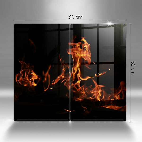 Induction hob cover Fire flame