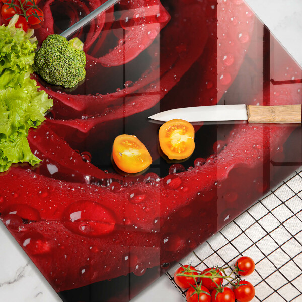 Induction hob cover Rose flower petals