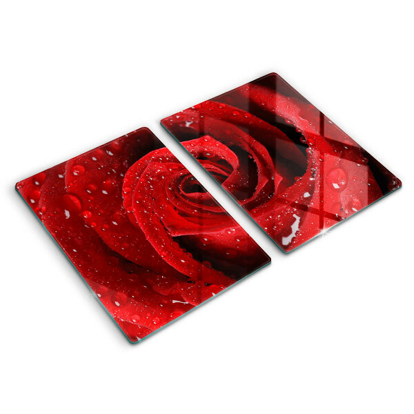 Induction hob cover Rose flower petals