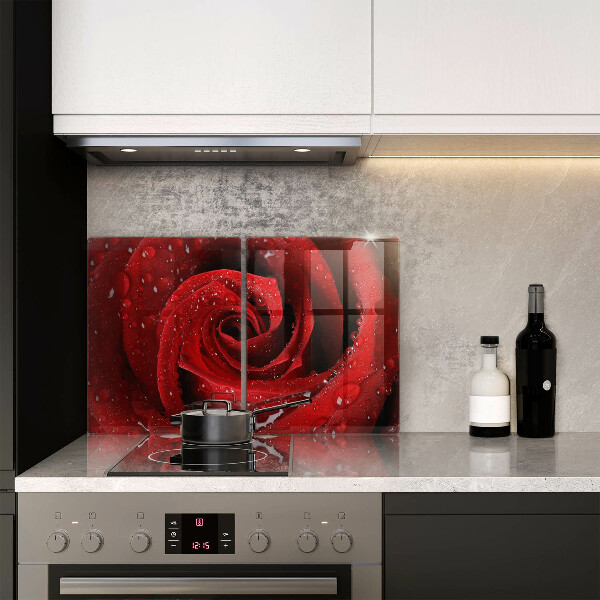 Induction hob cover Rose flower petals
