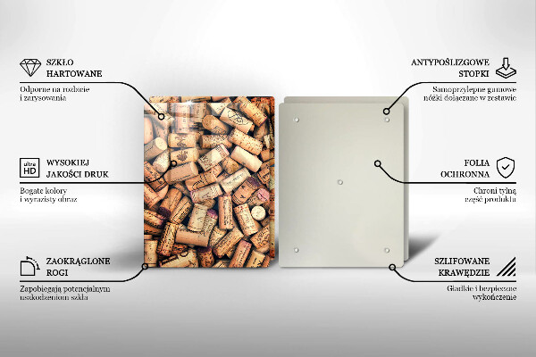 Kitchen worktop protector Wine corks pattern