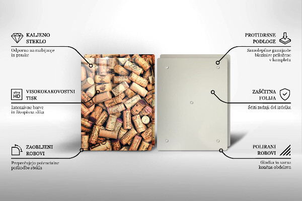 Kitchen worktop protector Wine corks pattern