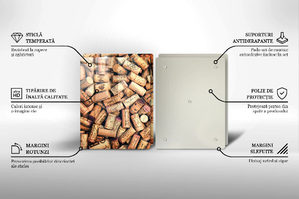 Kitchen worktop protector Wine corks pattern