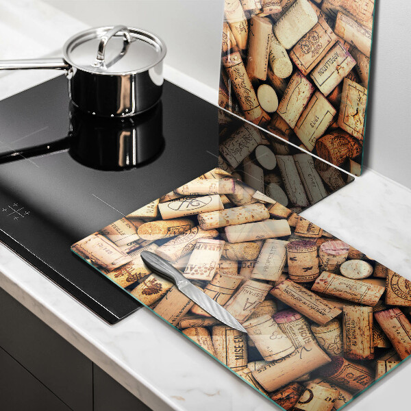 Kitchen worktop protector Wine corks pattern