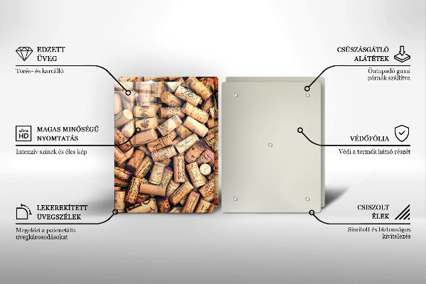 Kitchen worktop protector Wine corks pattern