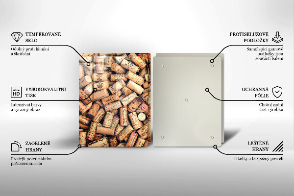 Kitchen worktop protector Wine corks pattern