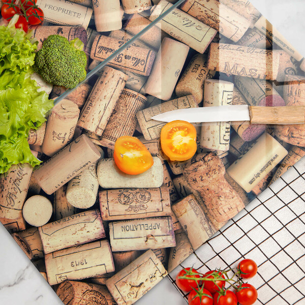 Kitchen worktop protector Wine corks pattern