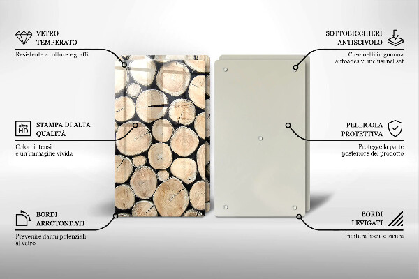 Kitchen worktop protector Wood trunks of the tree