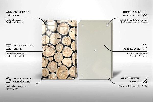 Kitchen worktop protector Wood trunks of the tree