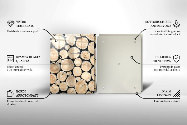 Kitchen worktop protector Wood trunks of the tree