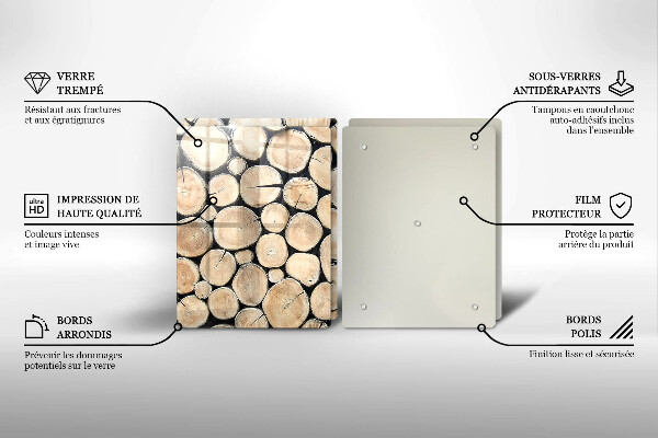 Kitchen worktop protector Wood trunks of the tree