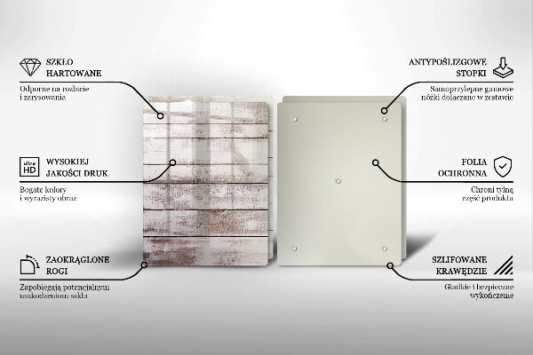 Induction hob cover Old wood boards