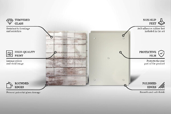 Induction hob cover Old wood boards