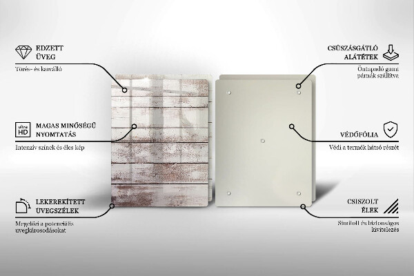 Induction hob cover Old wood boards