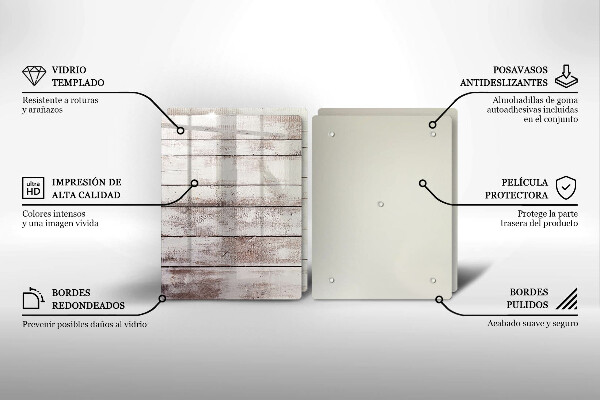 Induction hob cover Old wood boards