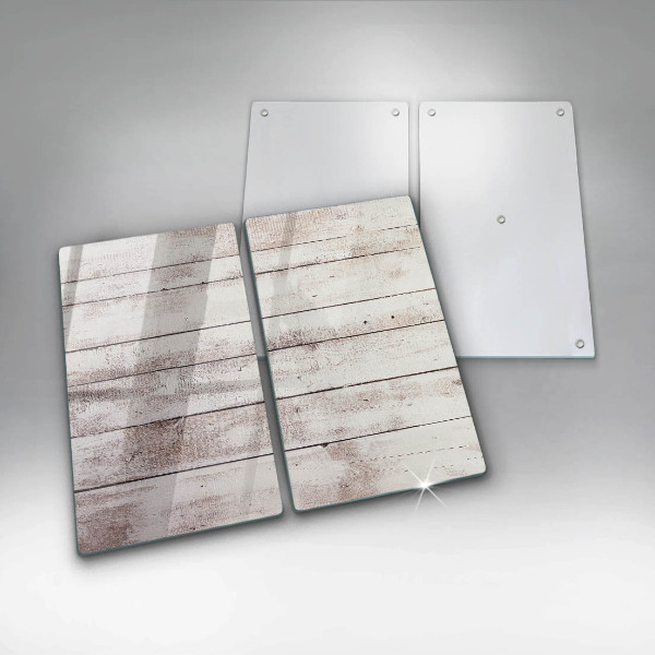 Induction hob cover Old wood boards