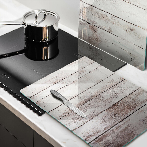 Induction hob cover Old wood boards