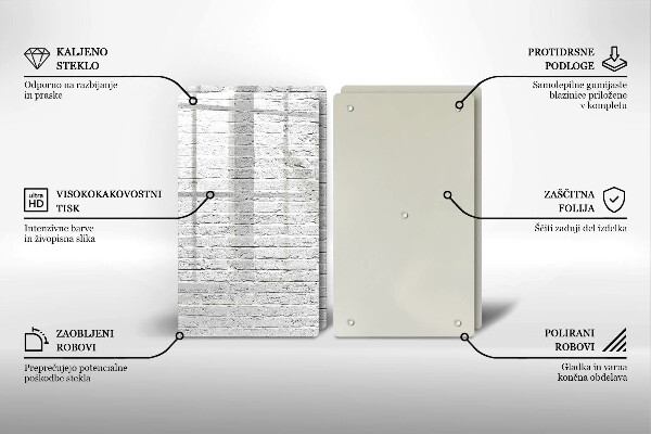 Induction hob cover Brick wall