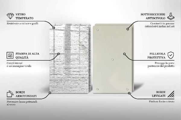 Induction hob cover Brick wall