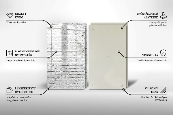 Induction hob cover Brick wall