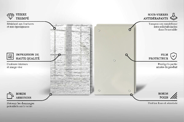 Induction hob cover Brick wall