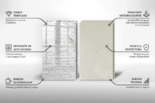 Induction hob cover Brick wall