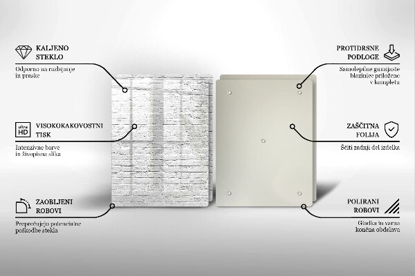 Induction hob cover Brick wall