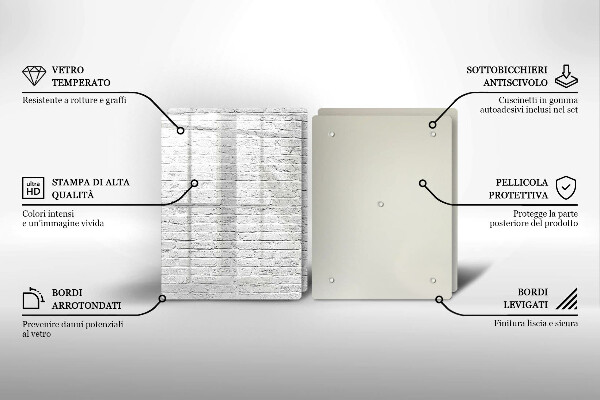 Induction hob cover Brick wall