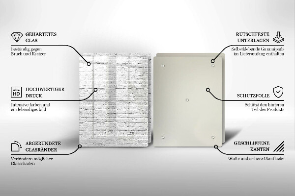 Induction hob cover Brick wall