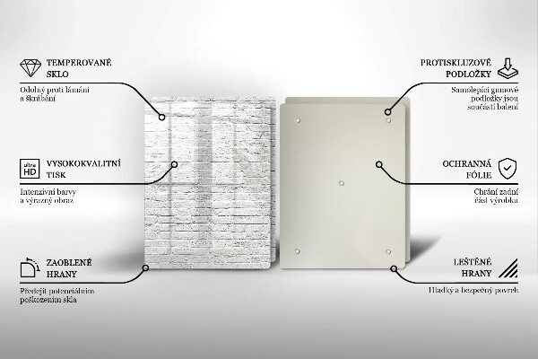 Induction hob cover Brick wall