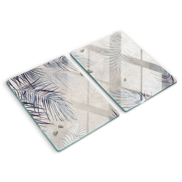 Induction hob cover Subtle leaves