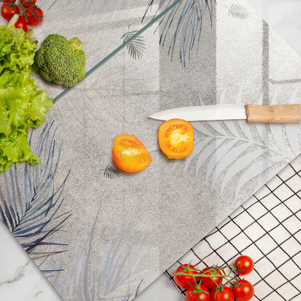 Induction hob cover Subtle leaves