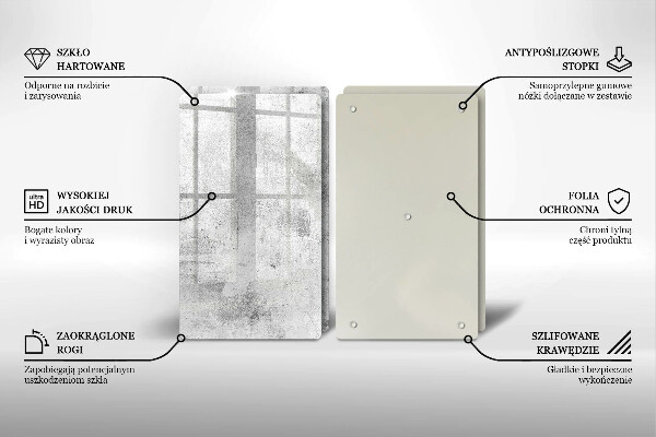 Induction hob cover Concrete texture