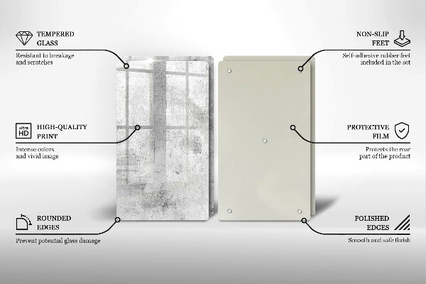 Induction hob cover Concrete texture