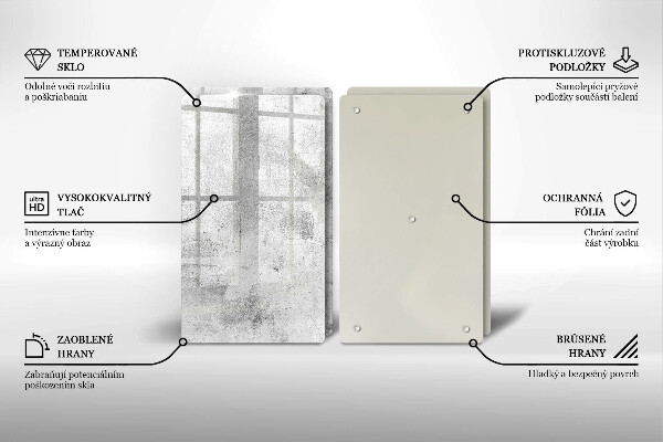 Induction hob cover Concrete texture