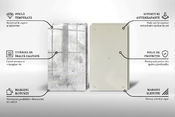 Induction hob cover Concrete texture