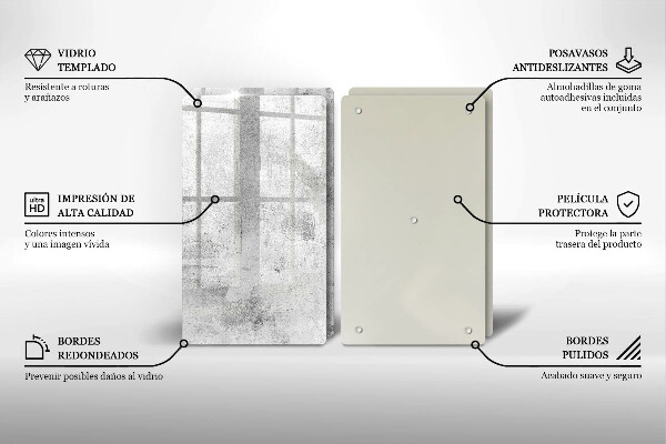 Induction hob cover Concrete texture