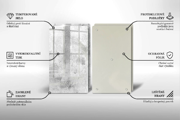 Induction hob cover Concrete texture