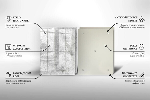 Induction hob cover Concrete texture