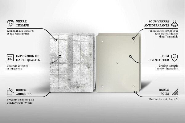 Induction hob cover Concrete texture