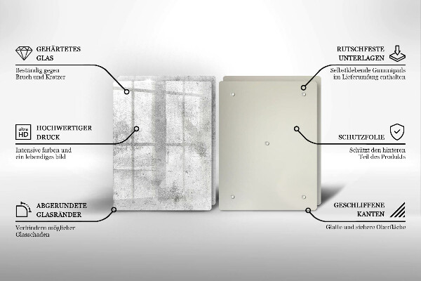 Induction hob cover Concrete texture