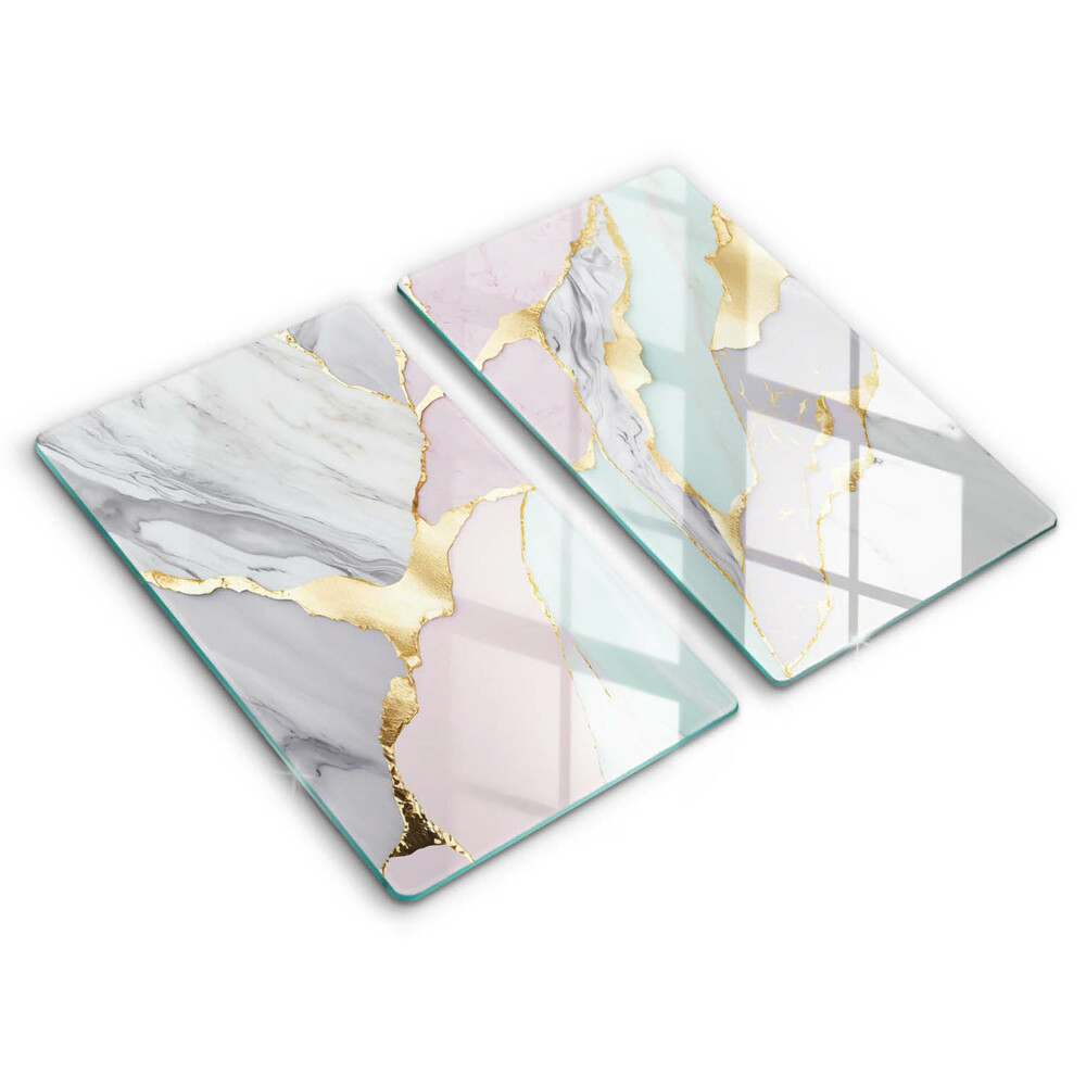 Induction hob cover Pastel marble