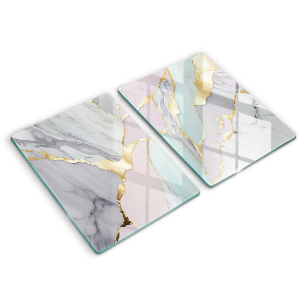 Induction hob cover Pastel marble