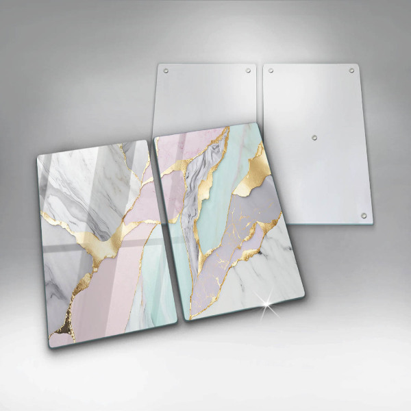 Induction hob cover Pastel marble