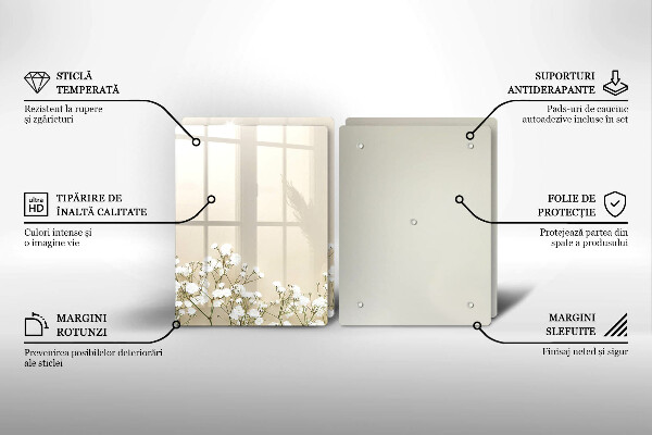 Induction hob cover Boho flowers