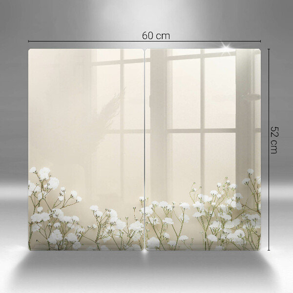 Induction hob cover Boho flowers